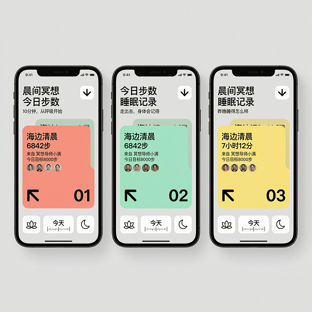手机App三联界面AI样机实战